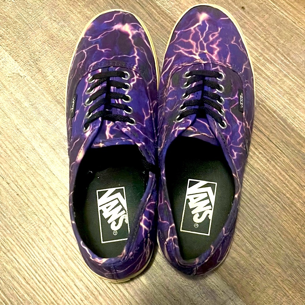 Lightning Bolt Purple and Black Vans